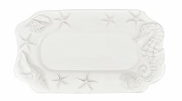 7" x 12" White Laguna Ceramic Tray