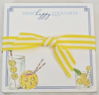 5.5" Square "Dink Happy Thoughts" Pickleball Cocktails Notepad