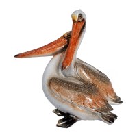 6" Multicolor Polyresin Pelican Pair Figurine
