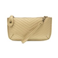 5" x 10" Gold Stitch "X" Cossbody Wristlet