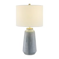 30" Light Blue Ceramic Table Lamp