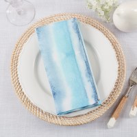 20" Sq Blue Watercolor Cloth Napkin