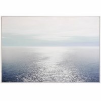 40.5 " x 60.5" Light Blue Ocean Framed Canvas