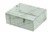 8" x 10" White and Gray Glass Box