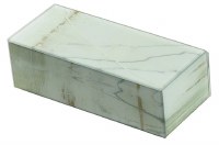 3" x 8" White and Gray Glass Box