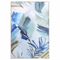 35" x 23" Blue Tropical Heat 2 Gel Textured Coastal Framed Print