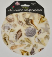 6" Round Brown Sea Shells Jar Opener