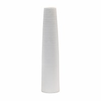 20" White Ceramic Slim Vase