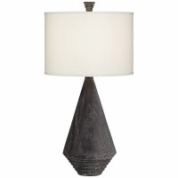 31" Black Polyresin Cone Table Lamp