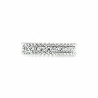Size 5 Cubic Zirconia Band Sterling Silver Plated Ring