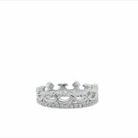 Size 8 Sterling Silver Plated Crown Ring