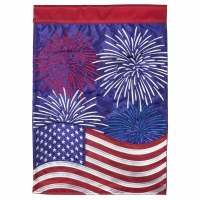 42" x 29" Fourth of July Fireworks Large Flag