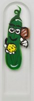 6" Glass Pickle Playing Pickleball Nail File