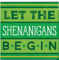 "Let The Shenanigans Begin" Beverage Napkins