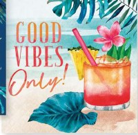 "Good Vibes Only" Beverage Napkins