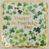 Pack of Eight 7 " Sq "Happy St. Patrick's Day" Paper Plates