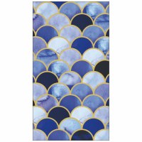 8" x 5" Blue Scales Guest Towels