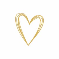 5" Square Gold Heart Beverage Napkins