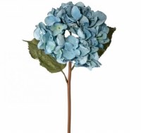 22" Faux Dark Blue Hydrangea Stem