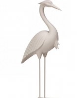 18" White Polyresin Egret Statue