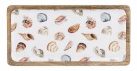 7" x 14' Sea Shells Wood Tray