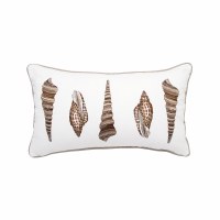 12" x 21" Neutral Shells Decorative Coastal Indoor/Outdoor Pillow