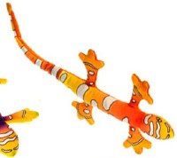 15" Orange Gecko Plush Toy With a Magnet Feature