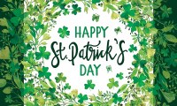 18" x 30" "Happy St. Patrick's Day" Shamrock Wreath Doormat