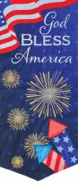 28" x 13" "God Bless America" Extra Long Mini Garden Flag