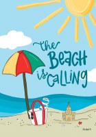 18" x 12" "The Beach is Calling" Mini Garden Flag