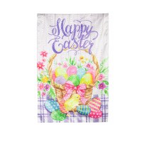 44" x 28" "Happy Easter" Easter Egg Basket Large Flag