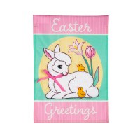 18" x 13" "Easter Greetings" Lamb Extra Large Mini Garden Flag