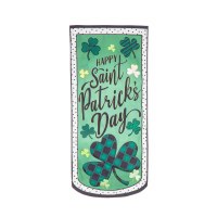 28' x 13" "Happy St. Patrick's Day" Clover Extra Large Mini Garden Flag