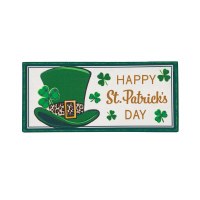 10" x 22" "Happy St. Patrick's Day" Sassafras Doormat Insert