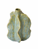 5" Single Green Tropical Fruit Ceramic Vase