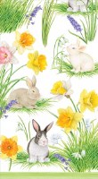 8" x 5" Bunnies and Daffodils Guest Towels