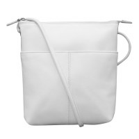 9" x 8" White Midi Sac Crossbody Purse