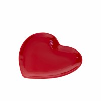 6" Ceramic Red Heart Plate