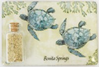 Bonita Springs Blue Sea Turtles and Sand Jar Magnet