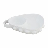 10" White Ceramic Large Dots Chip & Dip Dish by Mud Pie