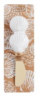 6" White Scallop Shell Spreader by Mud Pie