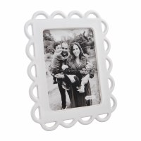 5" x 7" White Curvy Edge Picture Frame by Mud Pie