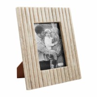 5" x 7" Tan Grooved Marble Picture Frame by Mud Pie