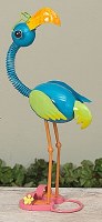 16" Comical Metal Blue Heron