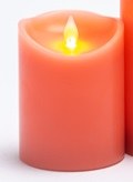 3" x 4" LED Coral Pillar Candle