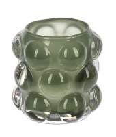 3" Dark Green Glass Votive Holder