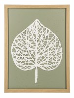 16" x 12" Paper Aspen Leaf Framed Print Under Glass