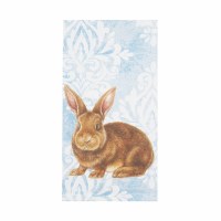 27" x 18" Brown Bunny on Blue Kitchen Towel