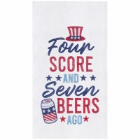 27" x 18" "Four Score and Seven Beers Ago" Flour Sack Kitchen Towel