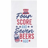 27" x 18" "Four Score and Seven Beers Ago" Fourth of July Kitchen Towel